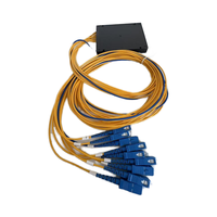 Divisor Óptico de Fibra ABS FTTH PLC 1x2 1x4 1x8 1x16 1x32 1x64 con Conectores SC y LC para Redes 4G 3G en Exteriores