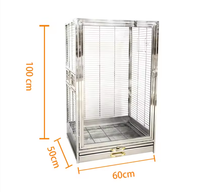 Cage à oiseaux de grande taille en acier inoxydable 304 de haute qualité pour perroquets, pigeons, style classique, design respirant, montage facile
