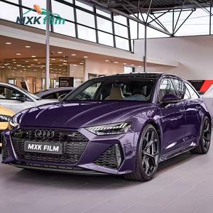 Film de protection de peinture (PPF) <span class=keywords><strong>Audi</strong></span> en TPU, couleur violet, effet de changement de couleur noir, noir vers blanc, protection de peinture chromée, couleur PPF américaine - Product Image 4