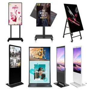 65-Inch Floor Standing Smart Signage Android 1000-5000 High Brightness Movable Showcase Advertising Machine Touchscreen Elevator