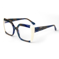 Monturas de Gafas de Acetato para Mujer, Diseño de Marco Grande, a la Moda, Populares, de Alta Calidad, Hechas a Mano en Fábrica