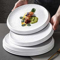 Assiette en grès mélamine blanche pour restaurant et hôtel, vaisselle de sushi en porcelaine, vaisselle de table fine personnalisée pour buffet