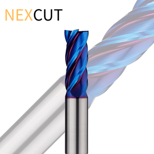 ดอกกัดทังสเตนคาร์ไบด์แบบ HRC65 4ร่องเคลือบ HX35 nacoblue - Product Image 3