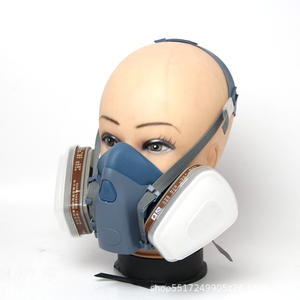 Mine de <span class=keywords><strong>charbon</strong></span> double filtre toxique gaz chimique respirateur silicone 7502 demi-<span class=keywords><strong>masque</strong></span> - Product Image 5