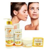 Kits de Cuidado Corporal Aclarante de Cítricos de Marca Privada OEM, Extracto de Fruta de Glutatión, Elimina Manchas Oscuras, Blanqueamiento, Set de Cuidado de la Piel Orgánico