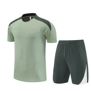 Tenues de football d'été, ensemble d'entraînement à manches courtes, maillot 25/26, polyester respirant, séchage rapide, col rond, unisexe - Product Image 4