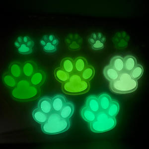 Dessin animé patte de chat résine accessoires écologique lueur dans le noir bricolage coque de téléphone autocollants cheveux réfrigérateur aimants noël dos <span class=keywords><strong>plat</strong></span> - Product Image 4