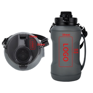 Échantillon GRATUIT Bouteille d'eau pliable en silicone de 2 litres avec marqueur de temps - Product Image 5