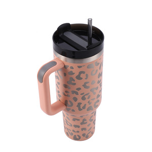 Gobelet isotherme personnalisé 30oz 40oz avec poignée et couvercle à paille, en acier inoxydable 304, tasse de voyage pour voiture, pour café et <span class=keywords><strong>eau</strong></span> - Product Image 5