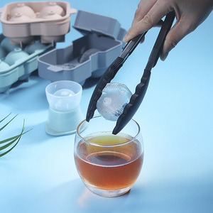 Molde Reutilizable Ecológico para Hacer Bolas de Hielo de Silicona Transparente con Tapa y Logotipo Personalizado - Product Image 1
