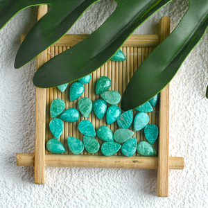 Pietra preziosa di Amazonite naturale su misura, a forma di pera, <span class=keywords><strong>verde</strong></span>, adatta per la creazione di gioielli, cabochon di gemma naturale sciolta di Amazonite - Product Image 3