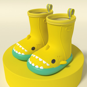 Chaussures d'eau imperméables en PVC pour enfants, motif dessin animé mignon, bottes mi-hautes pour l'été, l'hiver et l'automne - Product Image 1