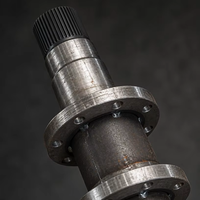 Arbre de mélange pour bétonnière Barrel King |   Pièce de rechange résistante à l'usure pour collier 7/8 à double arbre avec extrémité à accouplement cannelé