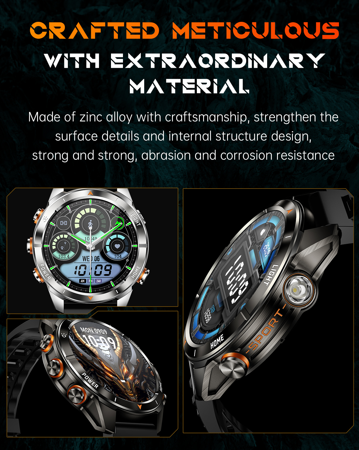 2025 KT80 Smartwatch: 3ATM Waterproof, Long Battery Life, BT Call