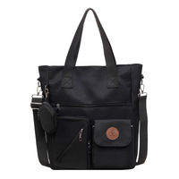Sac à main SAIDING de style japonais en toile de polyester léger, à bandoulière unique, multi-poches, grande capacité, avec fermeture éclair