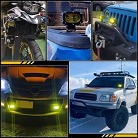 Levo – accessoires de voiture, lampe de travail à led pour pilier A, lumières auxiliaires de 20w, lumières jaunes à led