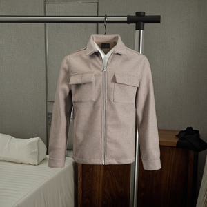 Autunno/inverno nuova giacca stile da <span class=keywords><strong>uomo</strong></span> a maniche lunghe con cerniera in lana con risvolto a doppia tasca tridimensionale sartoriale - Product Image 6