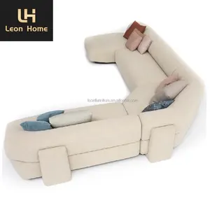 Modern designs l-shaped sofa set furniture luxury Italian sofa furniture sofa set