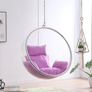 Unique Transparent <b>Swing</b> Acrylic Hanging Ball Seat Egg <b>Hammock</b> Seat Bubble Chair Hanging <b>Swing</b> Chair for Living Room - Product Image 1