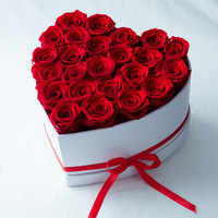 Cadeau Saint-Valentin 2024 En Gros Véritable Rose Naturelle Éternelle Préservée en Boîte pour Femme