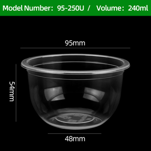แพ็ค 1000 ใบ ถ้วยขนมหวานขนาด 8 ออนซ์ ถ้วยไอศกรีมขนาดเล็ก ภาชนะใส่อาหาร 240 มล. ถ้วยพลาสติก PP รูปตัวยูน่ารักแบบใช้แล้วทิ้ง พร้อมฝาปิด - Product Image 6