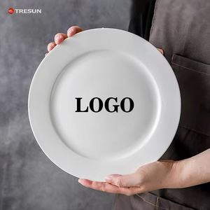 Plats Plats en Porcelaine Céramique Ronds de 10,5 Pouces Blanc Pur, Grand Lot Hôtelier pour Restaurant - Product Image 1