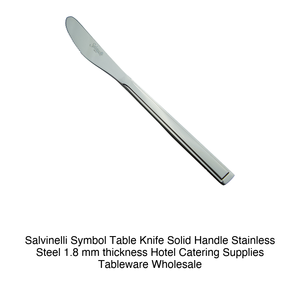 Couteau de table Salvinelli Symbol, manche solide, acier inoxydable, épaisseur 1,8 mm, fournitures de restauration hôtelière, vaisselle en gros - Product Image 2