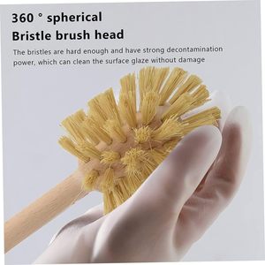 Antiscivolo setole di Sisal di bambù spazzola per la <span class=keywords><strong>pulizia</strong></span> della toilette manico lungo riutilizzabile in legno di faggio scopino <span class=keywords><strong>wc</strong></span> per il bagno - Product Image 6