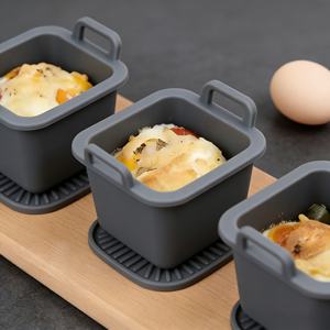 Moule à pochons en silicone réutilisable OEM, tasses en silicone pour usage domestique, compatibles lave-vaisselle, pour friteuse à air, four, micro-ondes et cuisson en plat. - Product Image 6