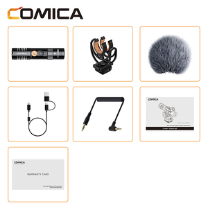 Microphone canon à condensateur cardioïde COMICA VM10 PRO, corps entièrement métallique, connexion filaire, fixation antichoc professionnelle pour caméra - Product Image 5