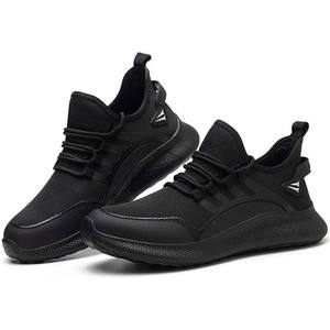 Zapatos de Seguridad Deportivos de Cuero Genuino para Hombre, de Lujo, para Oficina y Construcción/Fábrica, con Plantilla de Malla Invernal Antideslizante, Color Negro, 2025 - Product Image 1
