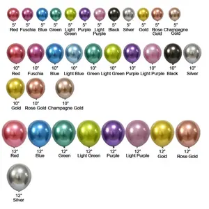 Palloncini in lattice cromato metallico da 5/10/12/18/36 pollici all'ingrosso di alta qualità per palloncini di compleanno per decorazioni per feste Globos