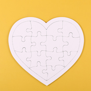 Pode desenhar DIY Sublimação Térmica <span class=keywords><strong>Jigsaw</strong></span> Puzzles Várias Formas em Branco Puro para 2-4 Year Olds