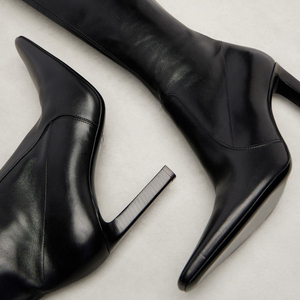 Botas Largas de Mujer con Cremallera Lateral, Tacón Grueso Alto, Botines hasta la Rodilla, Punta Cuadrada, Zapatos Stiletto Sexys - Product Image 5