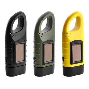 Outdoor Emergency Hand-crank <strong>Solar-powered</strong> Flashlight Mini Self-generating Hand <strong>Lamp</strong> - Product Image 3