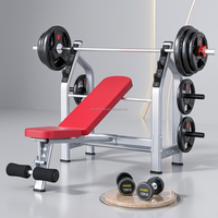 Banc de musculation réglable DINUO, directement de l'usine, avec poids réglables, en acier massif épais, pour l'entraînement de force, capacité maximale de 150 kg.
