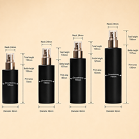 Flacon pulvérisateur cosmétique transparent givré de luxe 60 ml 150 ml, flacon pour tonique hydratant, brume hydratante, emballage pour soins de la peau