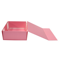 Grandes boîtes cadeaux rigides en papier rose de luxe pour anniversaires, mariages, baby showers, bijoux, avec gaufrage pour montre