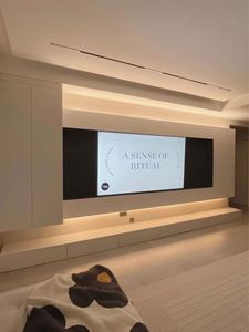 Simple <b>TV</b> Background Wall Living Room Overall Combinationmodern <b>Tv</b> Cabinet Luxury Custom - Product Image 2