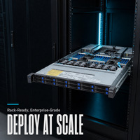 Serveur GIGABYTE R183-S92-AAV3 prêt à l'emploi, puissant, 1U, double processeur Xeon Scalable, solution hybride cloud de stockage 12 baies