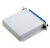 1x8 jenis kaset Splitter PLC, tipe SC/UPC, kotak ABS pemisah PLC, penyebar tinggi PDL rendah untuk sistem GPON FTTH FTTx