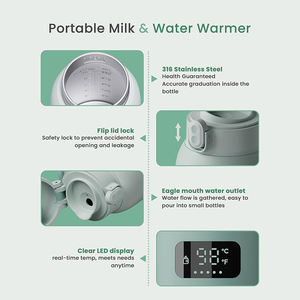 Bouilloire électrique portable intelligente 2025, <span class=keywords><strong>mini</strong></span>, sans fil, chauffe-eau USB rechargeable, chauffe-lait pour bébé, lait maternel, utilisation en extérieur - Product Image 2