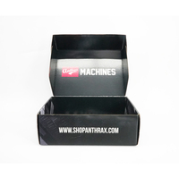 Boîte en carton noir brillant personnalisée pour l'expédition de pièces de machine, emballage pour composants industriels, emballage pour envoi postal