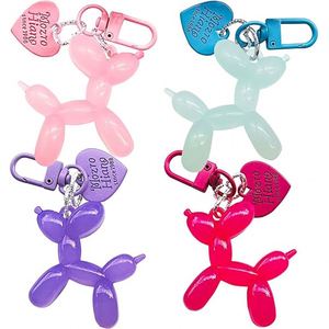 Personalized Jelly Balloon Dog Keychain for Girls Cute Resin Dog <b>Keyring</b> Bag <b>Charms</b> Purse Accessories Custom Branding Bulk - Product Image 1