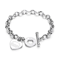 Bijoux chrétien en acier inoxydable 316, Bracelet en forme de cœur gravé de la Bible de jésus pour femmes