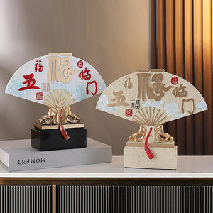 Every Year There Are More Five Blessings Door Epoxy <b>Resin</b> Artistic Figurines New Chinese Creative Home Screen Ornaments for - Product Image 4