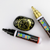Marqueur de peinture à chaud pour chaussures, tissu en daim et stylo détachant pour les taches douces, pointe ronde moyenne de 8 mm, blanc et noir, marqueur pour baskets