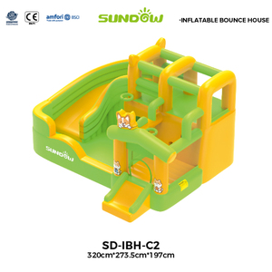 Parc de trampolines gonflables Sundow pour enfants, château gonflable commercial extérieur avec toboggan - Product Image 2