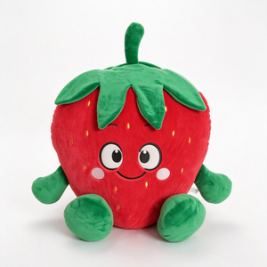 Customized Cute strawberry pillow plush, Cartoon strawberry plushie - Product Image 4