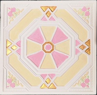 Decoración interior, estilo de flor, color gypsum, techo falso de yeso, gran oferta